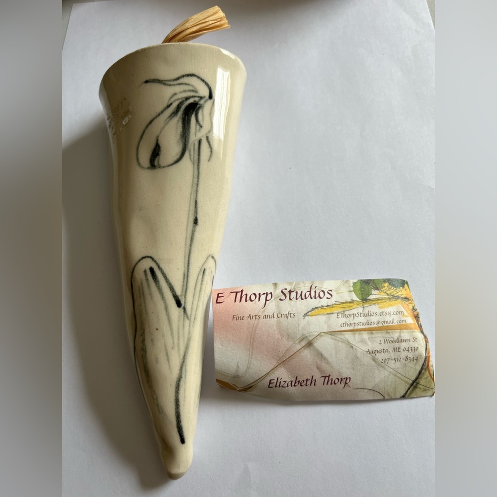 Handmade wall vase by E Thorp studios